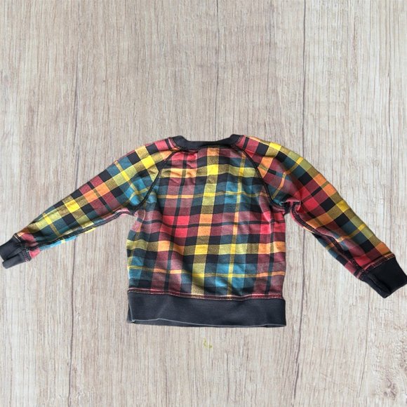 4 (100) Hanna Andersson Cotton Plaid Sweatshirt - Picture 2 of 3